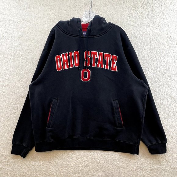 Champs Other - Champs Ohio State Black Red Embroidered College University Hoodie Sweatshirt 2XL
